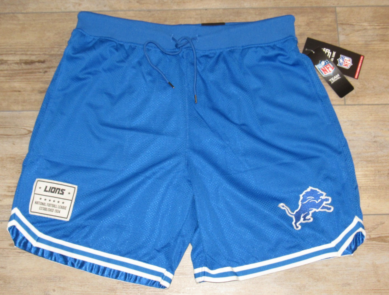 Detroit Lions NFL Ultra GAME Honolulu Blue Basketball Shorts size Men\'s Large