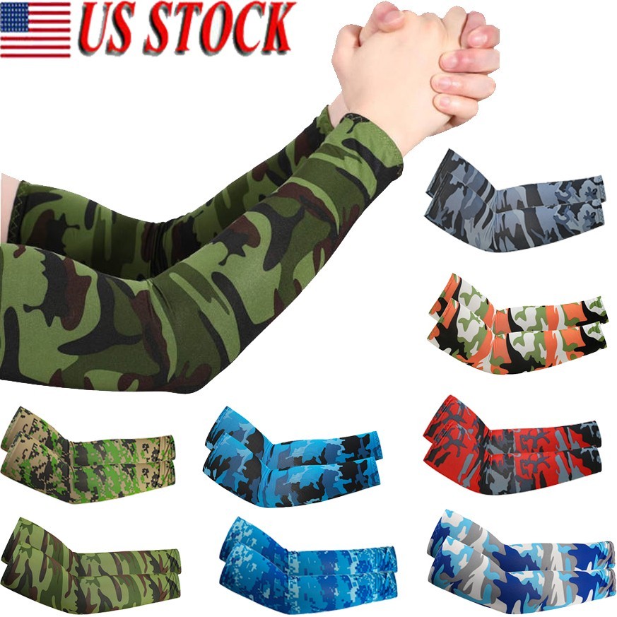 8 Pairs Cooling Arm Sleeves Cover UV Sun Protection Sports Outdoor For Men Women