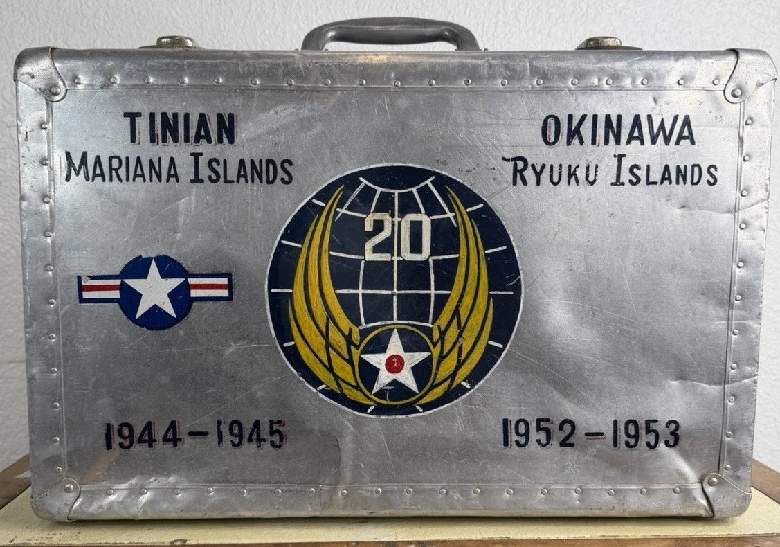 WW2 WWII Hand Painted 20th Army Air Force Flight Case Mariana Island Okinawa Box WW2 WWII Hand Painted 20th Army Air Force Flight Case Mariana Island Okinawa Box