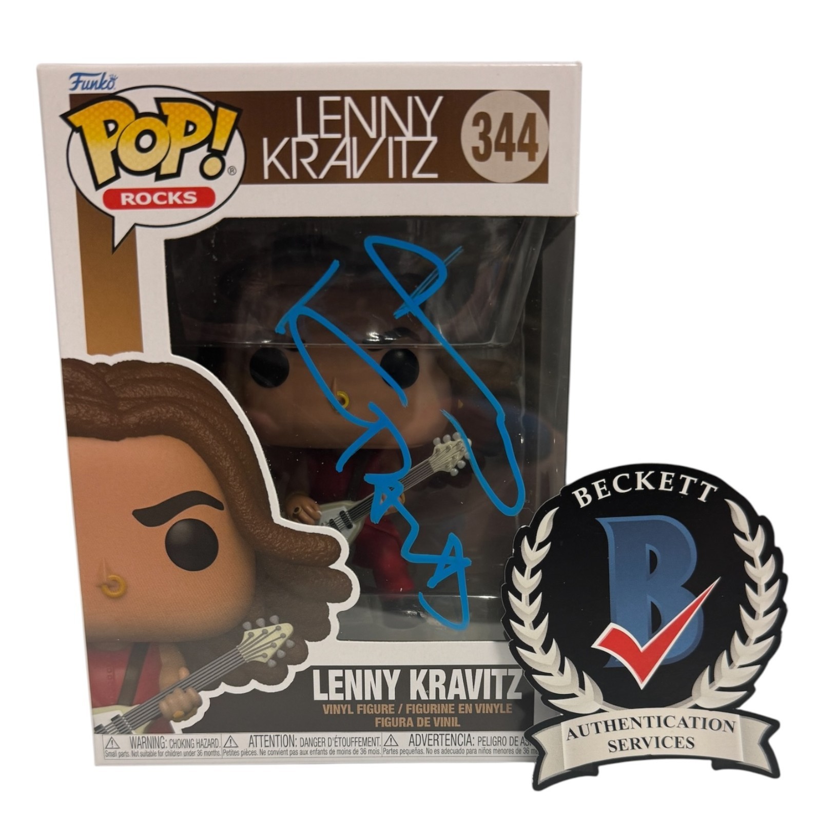 Lenny Kravitz Signed Autograph Funko Pop 344 Beckett BAS