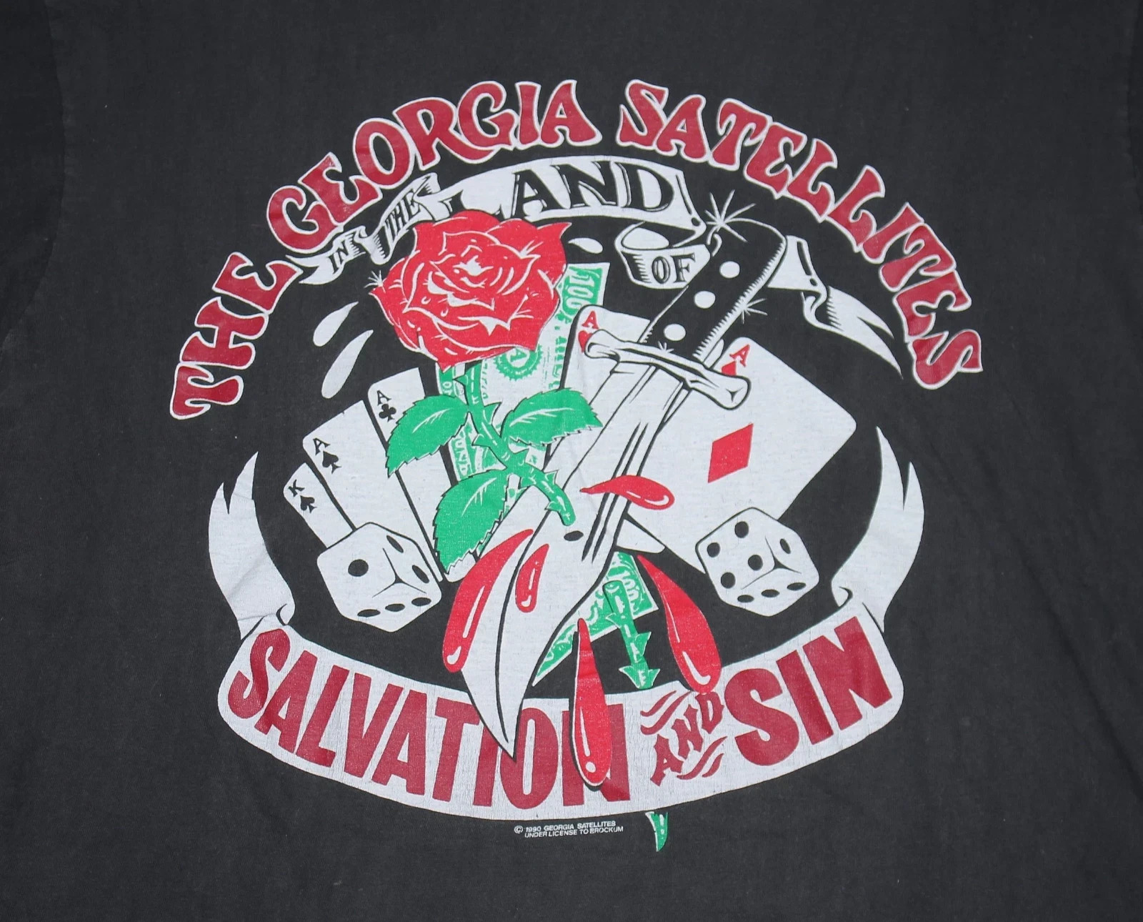 The Georgia Satellites Salvation And Sin Tour Rock Band Shirt
