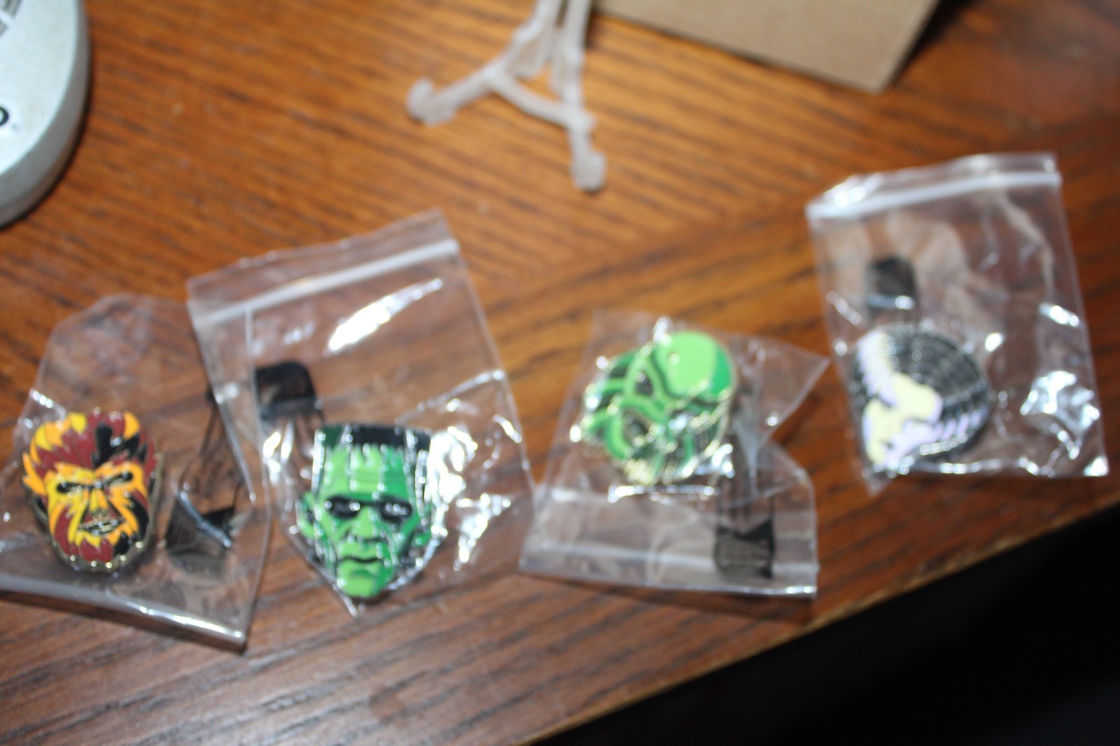 HALLOWEEN WOLFMAN BLACK LAGOON BRIDE OF FRANKENSTEIN AND FRANKENSTEIN SET OF 4 HALLOWEEN WOLFMAN BLACK LAGOON BRIDE OF FRANKENSTEIN AND FRANKENSTEIN SET OF 4