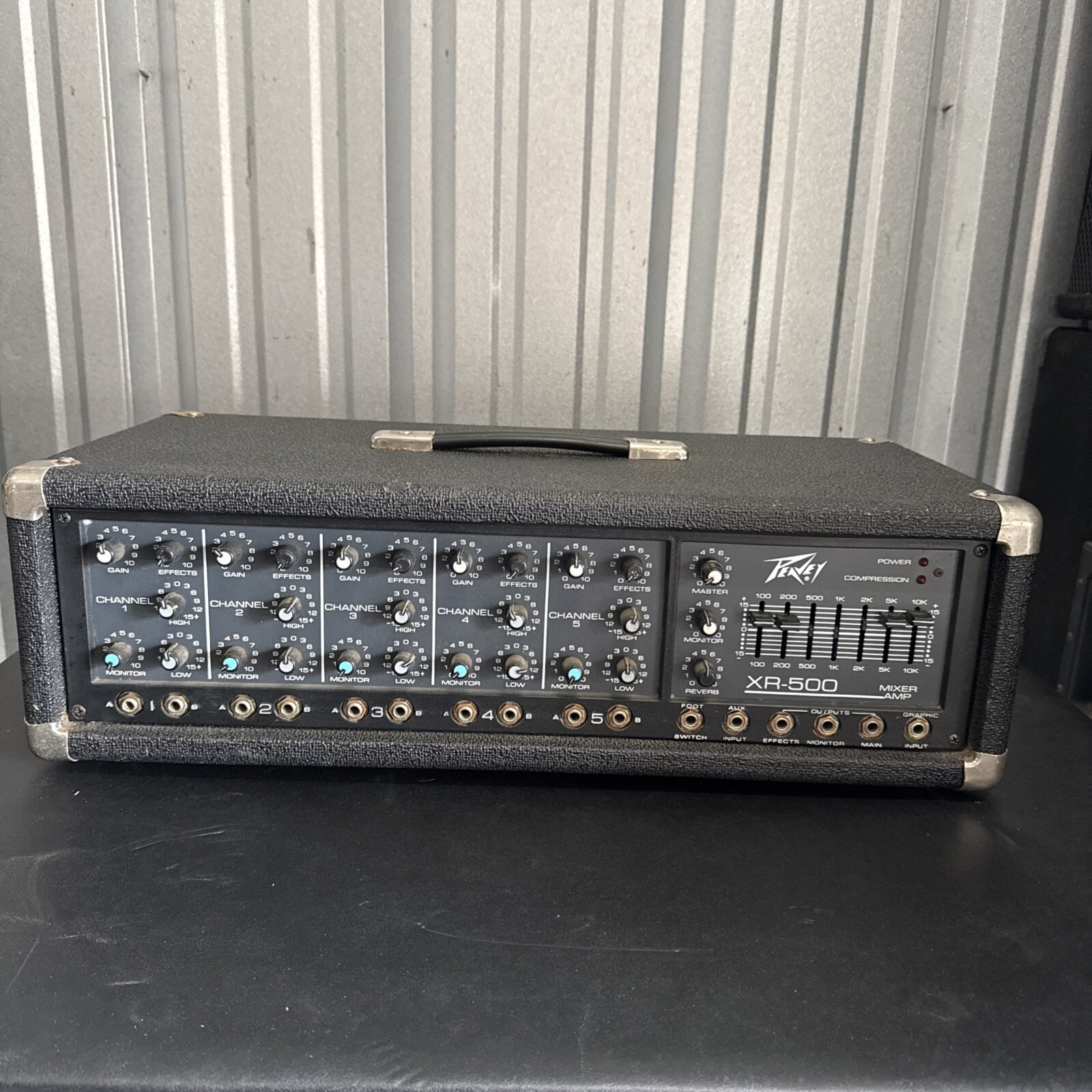 Vintage Peavey XR-500 Series 260-C 5CH Powered Amplifier Head Mixer -Please Read