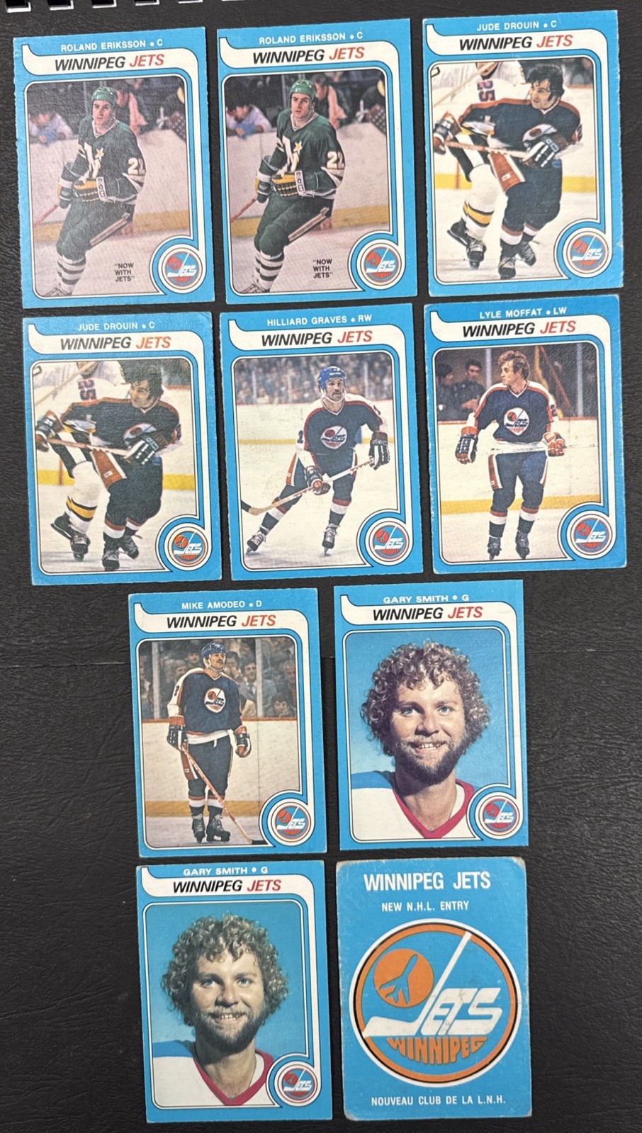 1979-80 O-Pee-Chee OPC Hockey - Lot Of 10 Cards - Winnipeg Jets 1979-80 O-Pee-Chee OPC Hockey - Lot Of 10 Cards - Winnipeg Jets