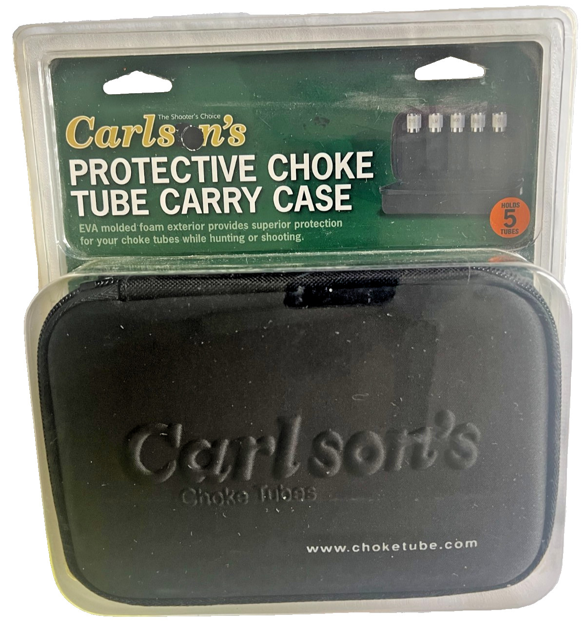 NEW Carlson\'s EVA Foam Choke Tube Carry Case | Holds 5 Tubes | Pocket Storage