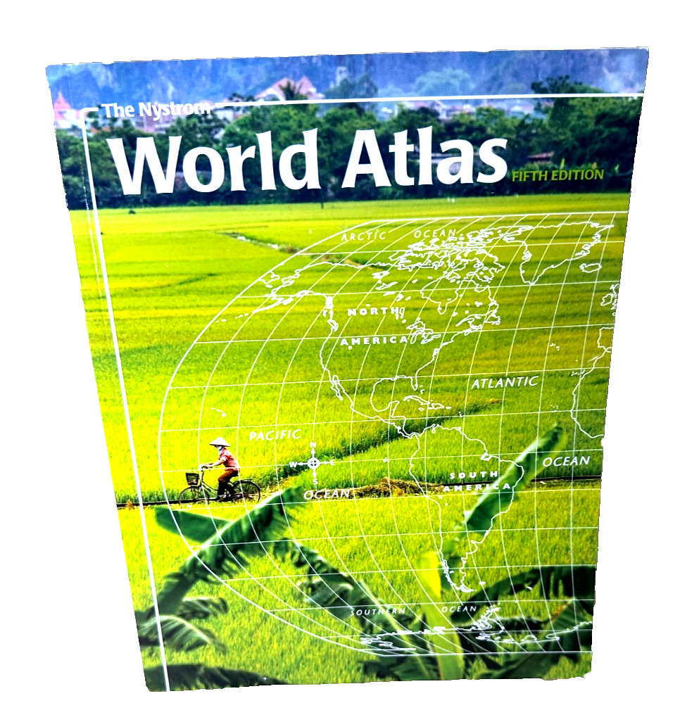 The Nystrom World Atlas Fifth Edition Educational Textbook Printed in Canada