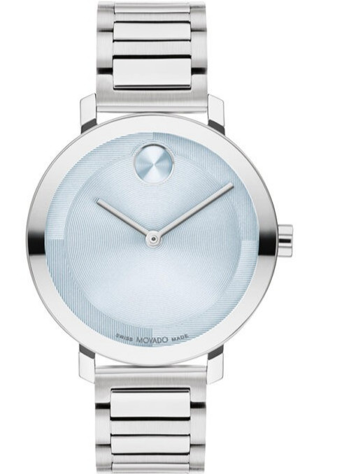 MOVADO BOLD EVOLUTION 2.0 3601190 BLUE DIAL SILVER BRACELET 34MM WOMENS WATCH