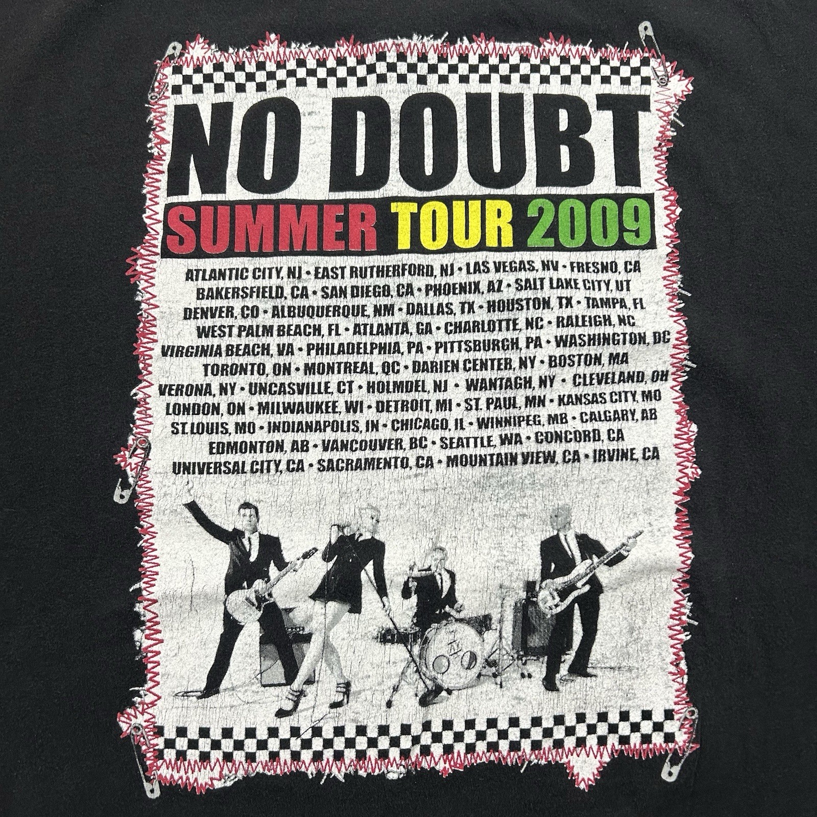 Vintage No Doubt 2009 Summer Tour Graphic Shirt Gwen Stefani Men\'s Size Large