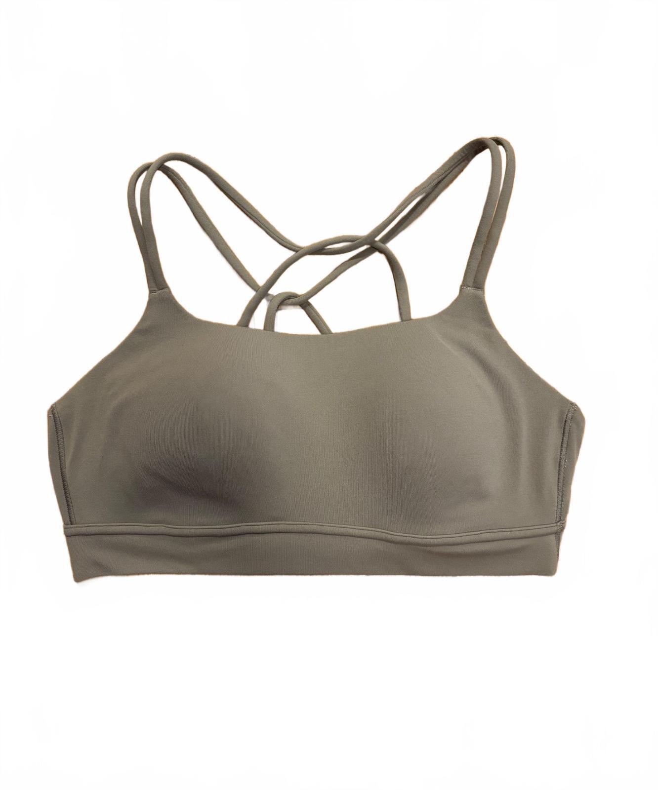 Athleta Perfect Storm Women\'s Size Small Tan Strappy Sports Bra