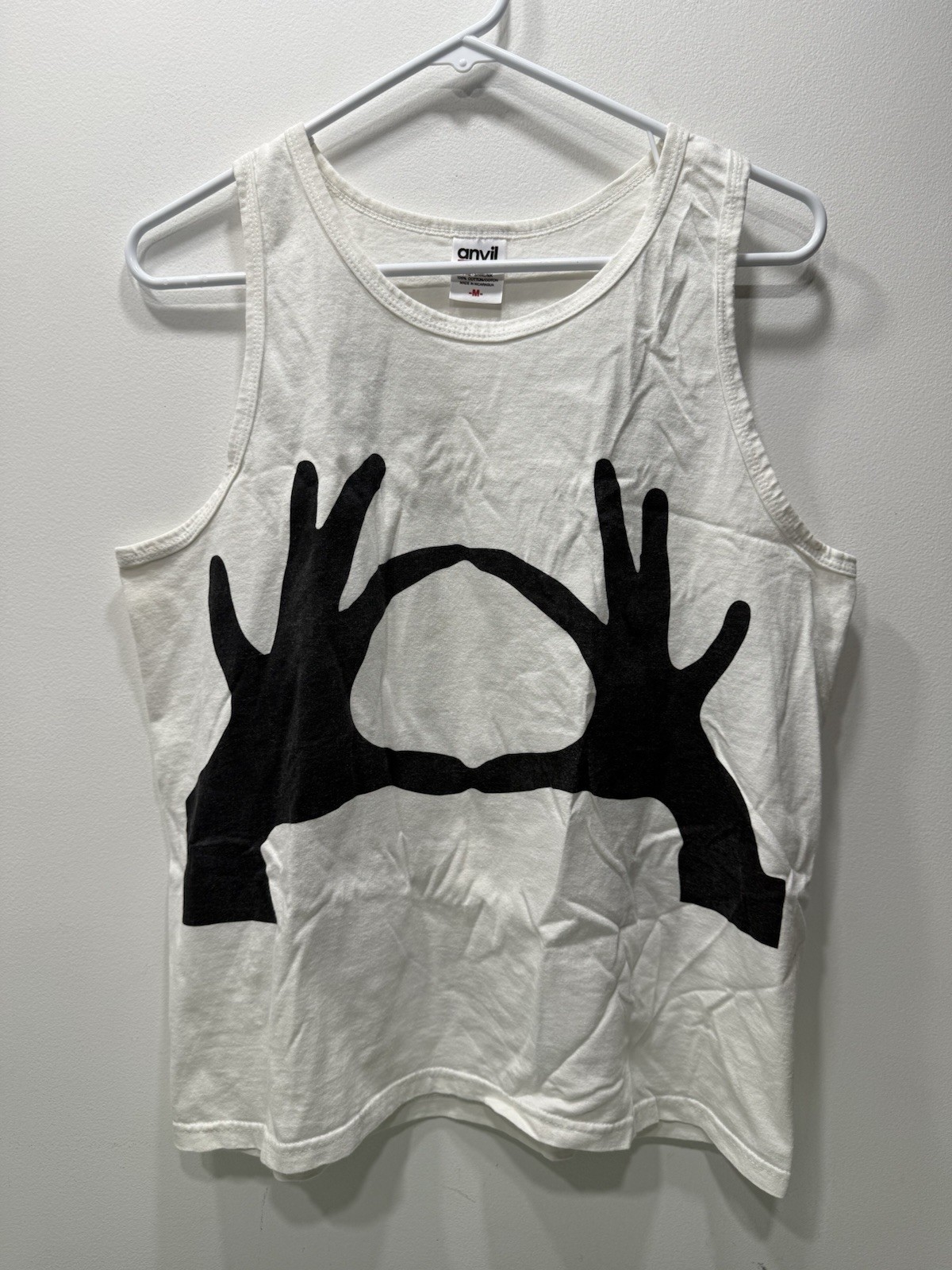Rare Men\'s Vintage 00\'s 3OH3 Big Hands 303 Logo Concert Tour Band Tank Top Sz M