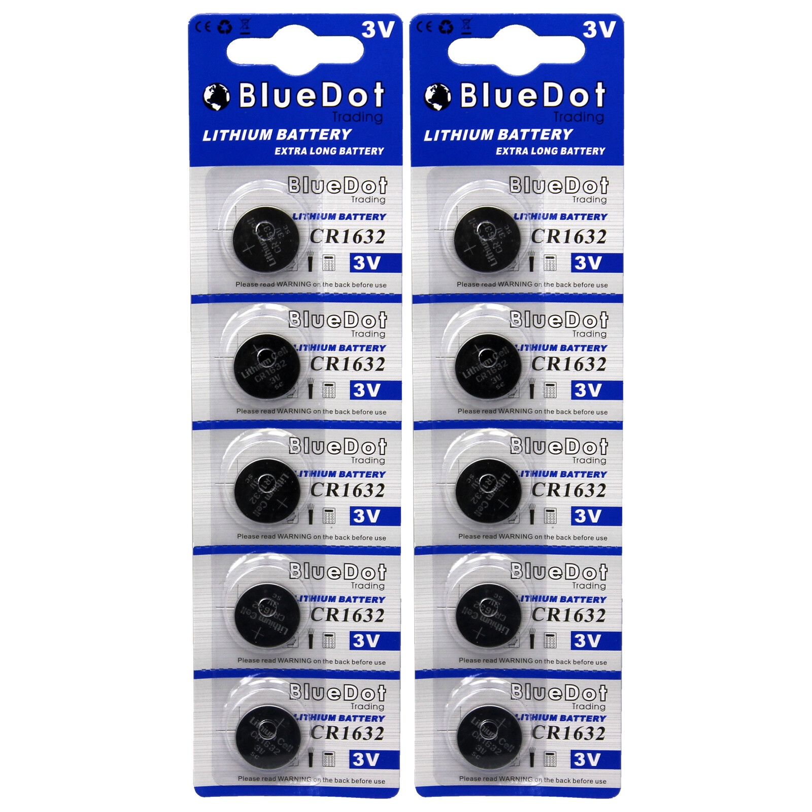 10pcs CR1632 CR 1632 3V Lithium Coin Cell Button Battery Batteries ~ USA SHIPPER