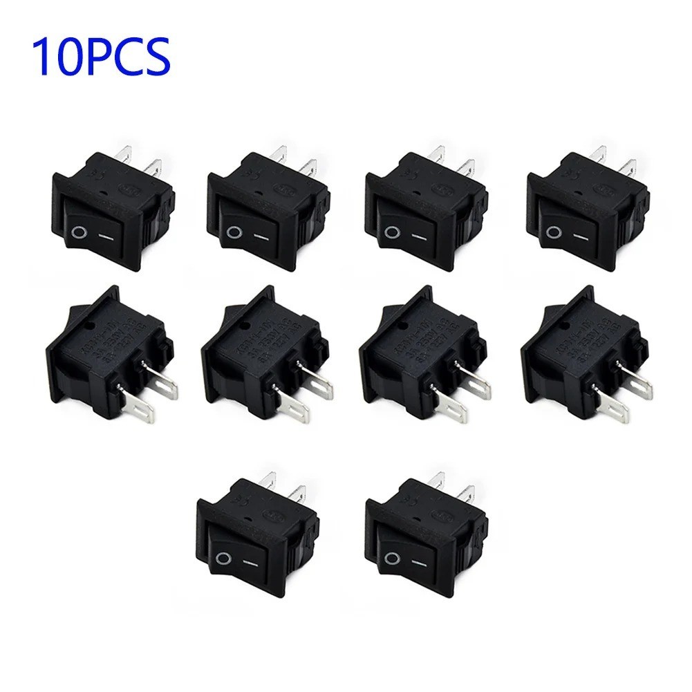 10Pcs Snap-In Rocker Switch ON/OFF 2 Pin SPST 125V 250V Car Boat