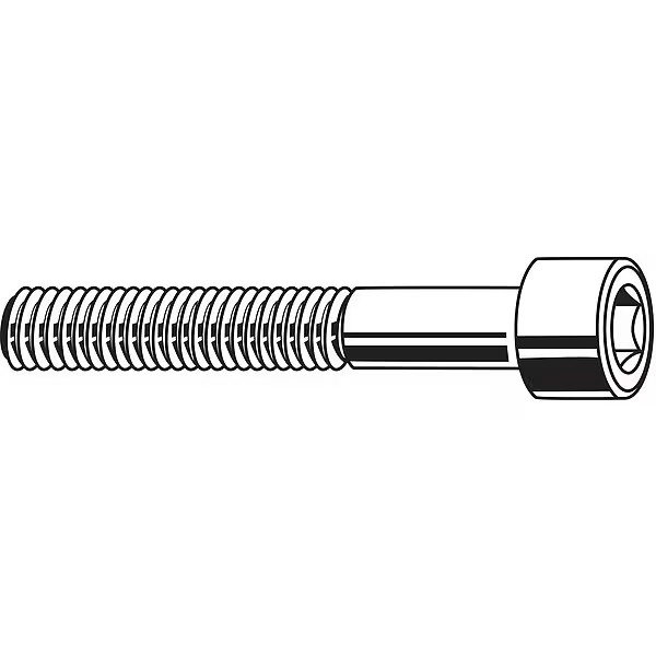#8-32 Socket Head Cap Screw, Socket, Black Oxide Alloy Steel, 1-1/4 in Length,