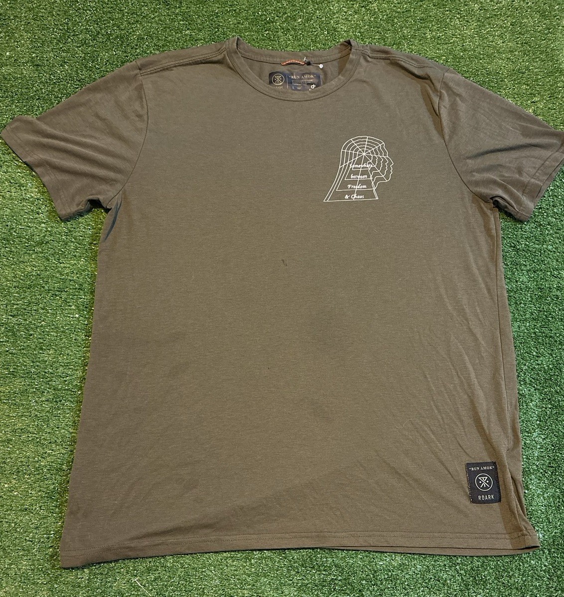 Roark shirt mens large green run amok drirelease freedom lighweight breathable