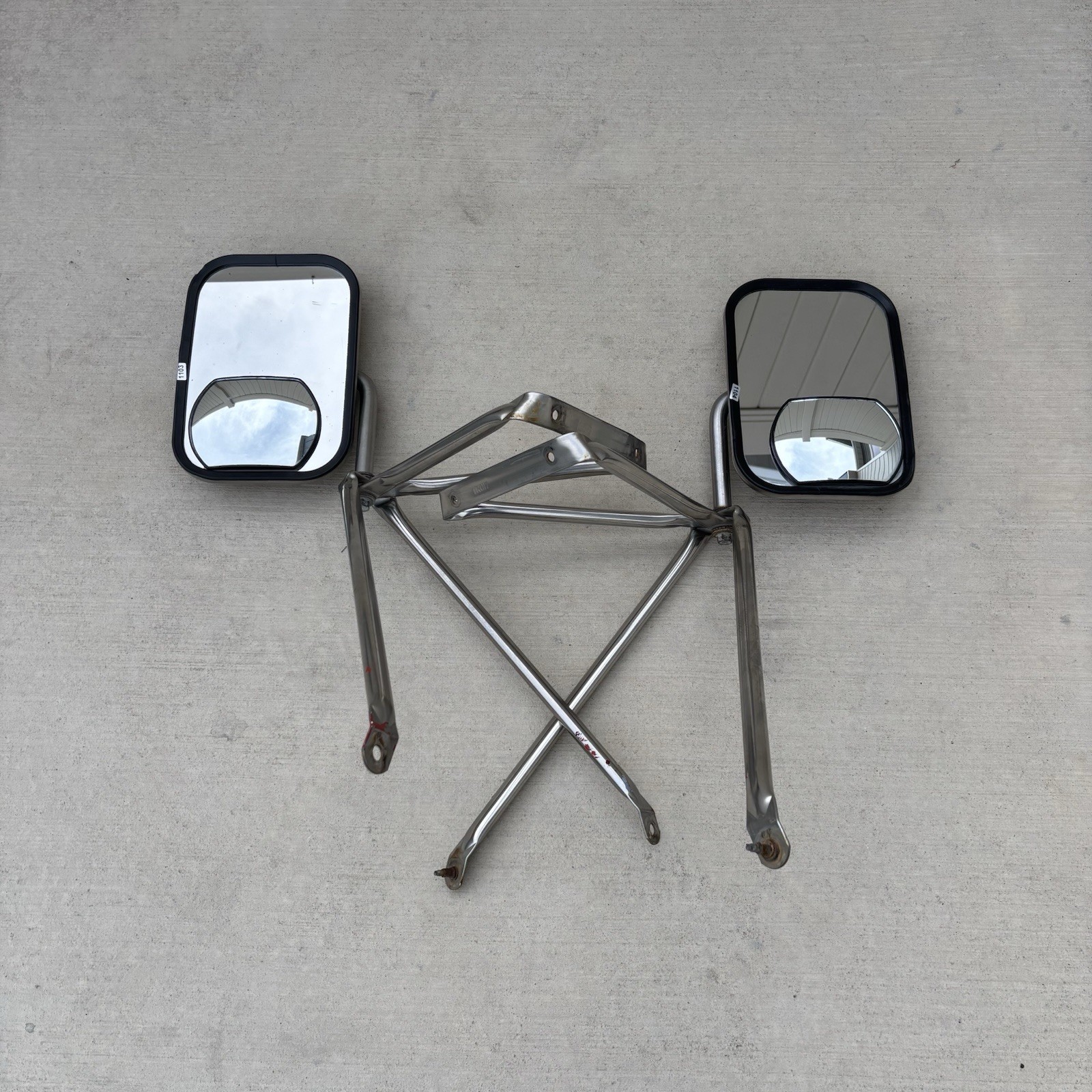 1980-1996 Ford F-250 F-350 Tow Mirrors Driver Passenger Chrome Flip Out OEM
