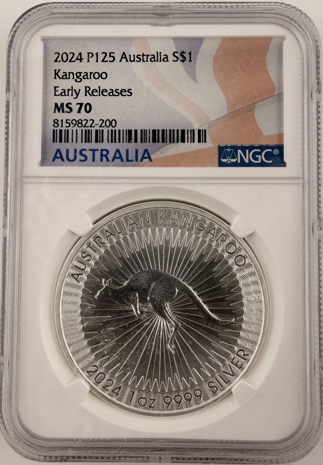 2024 P125 S$1 Australia Kangaroo NGC MS70 Early Releases 2024 P125 S$1 Australia Kangaroo NGC MS70 Early Releases