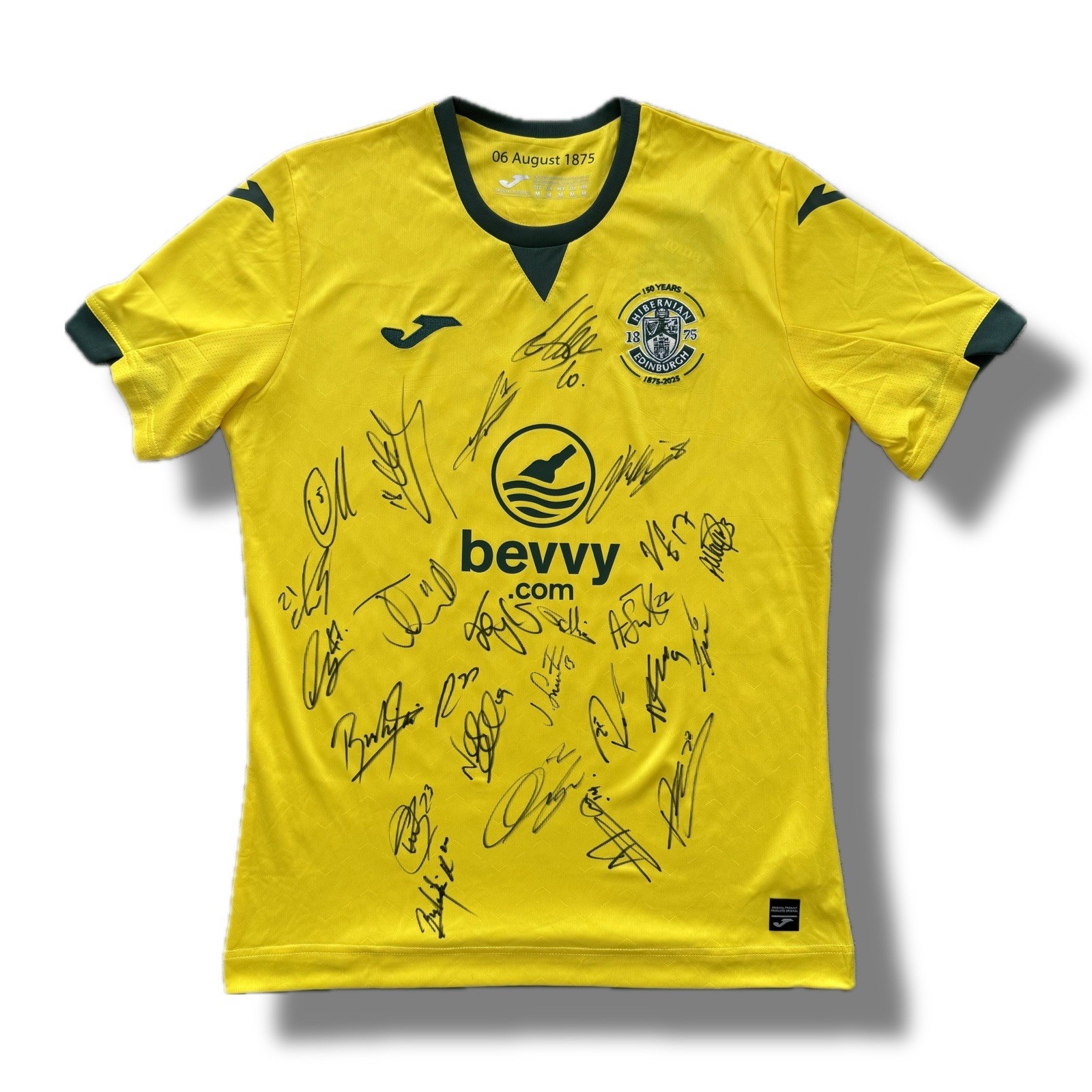 Signed HIBERNIAN FC / Hibs 2025/26 Football Away Shirt - COA & Photo Proof