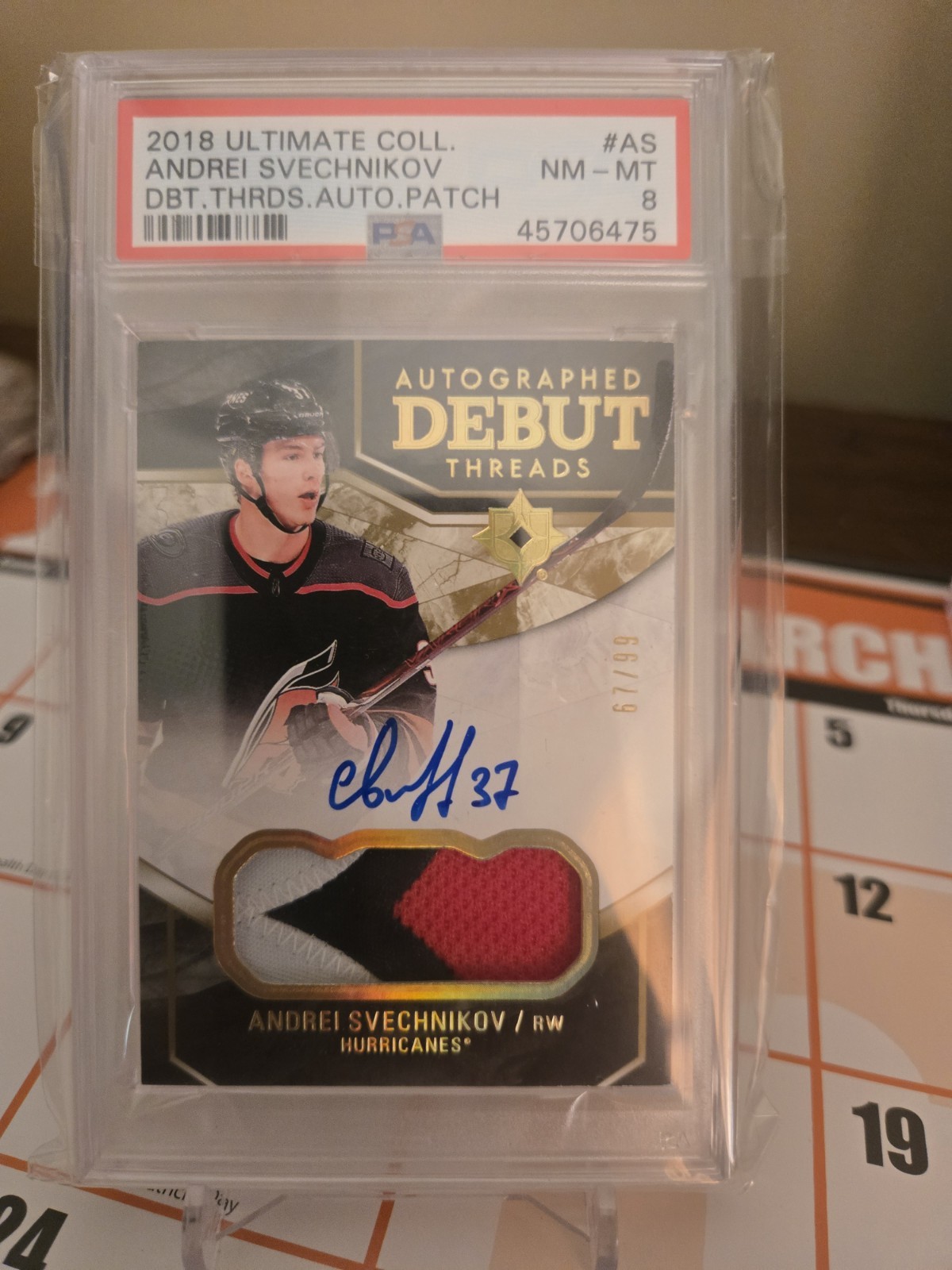 PSA Pop 1 ANDREI SVECHNIKOV 2018 ULTIMATE DEBUT THREADS AUTO PATCH Autograph #99