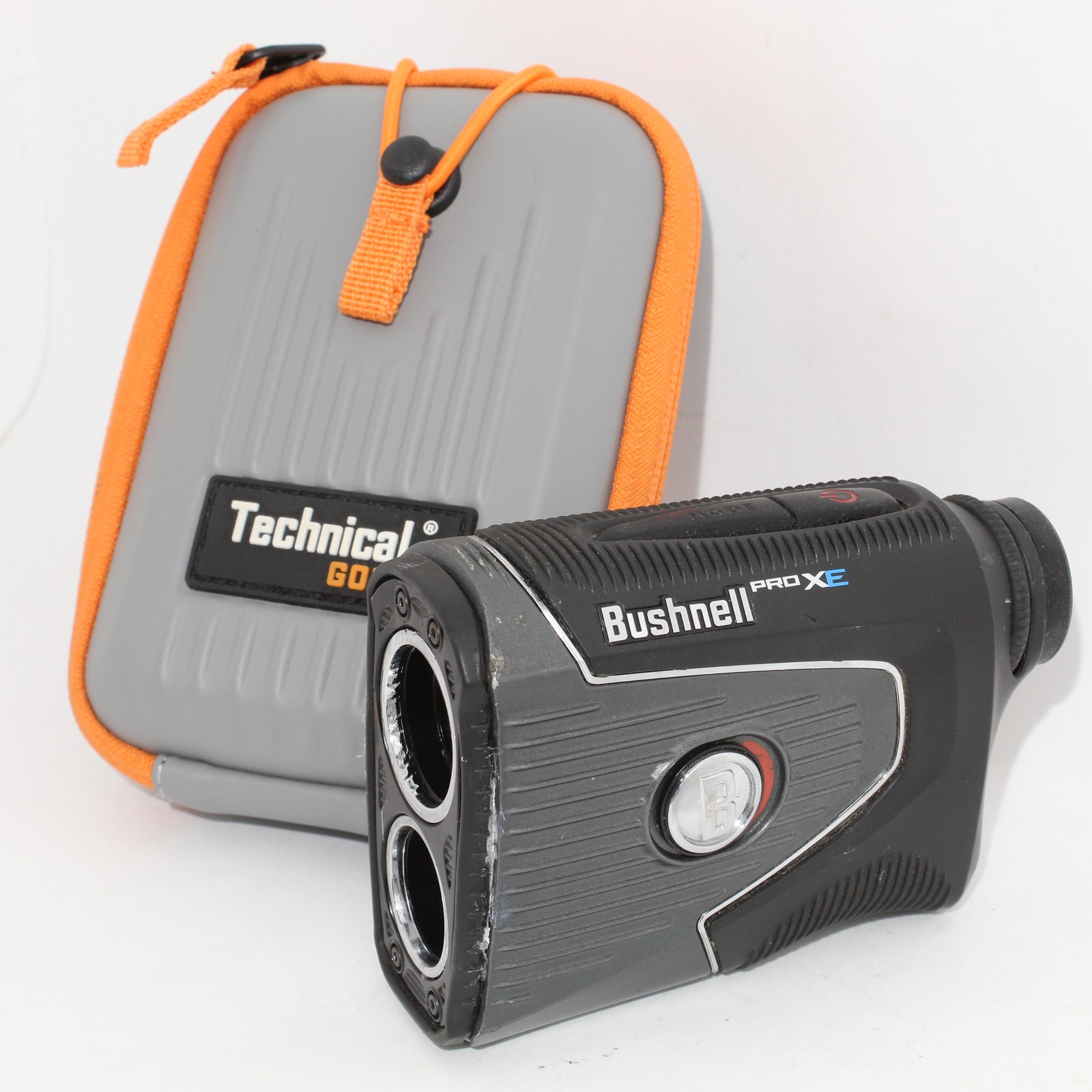 READ Bushnell Golf Pro XE Non-Slope Laser Rangefinder Black Silver w/ Case