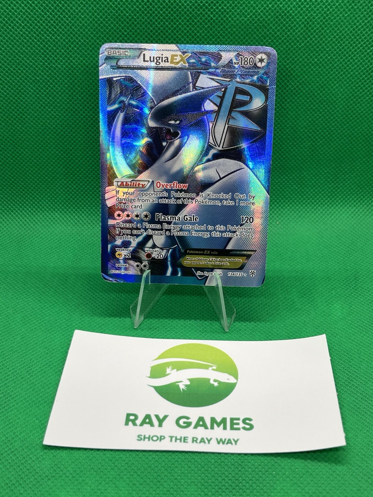 Pokemon TCG Lugia EX 134/135 Plasma Storm Full Art Ultra Rare Holo Damaged