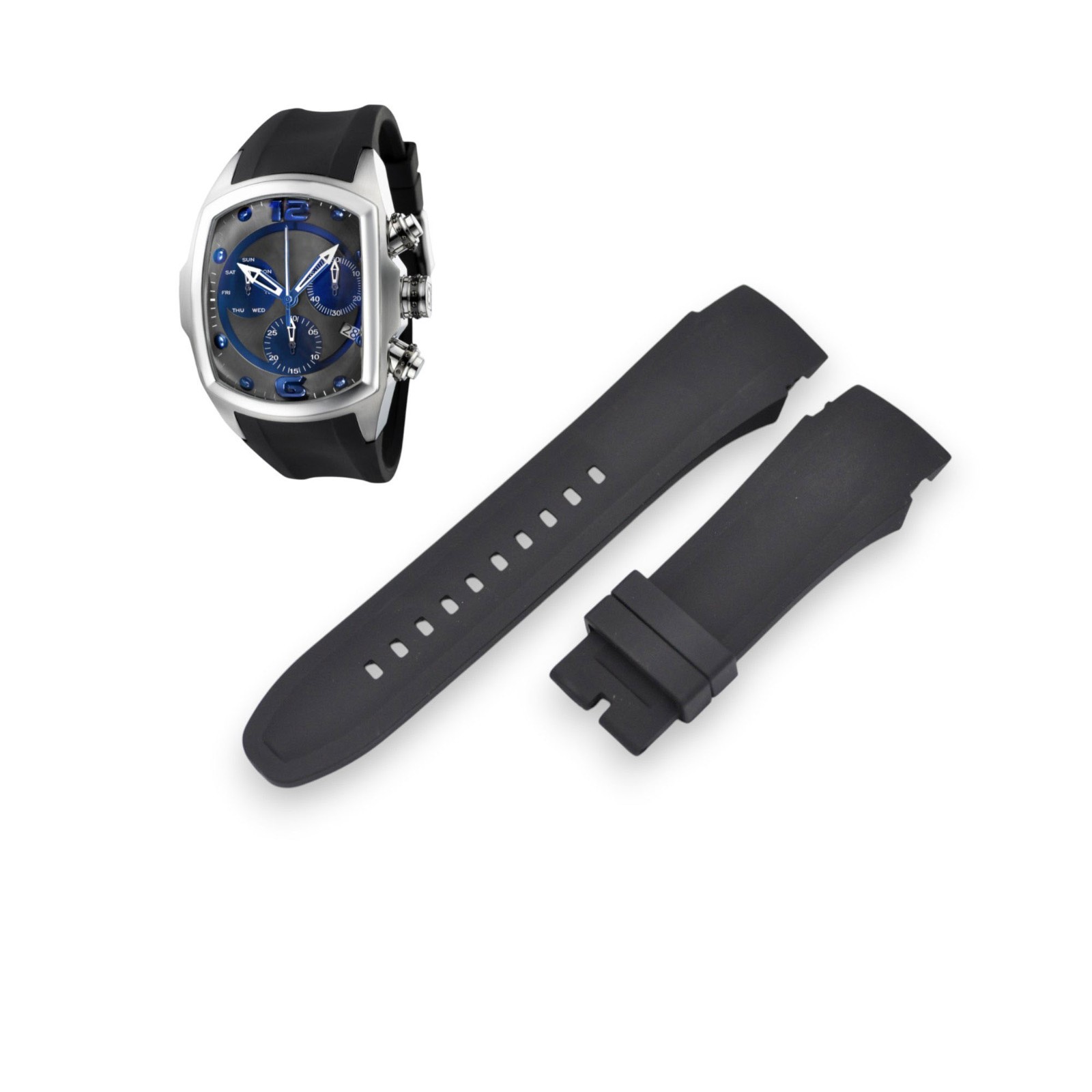 Lupah 6101 26mm Black Rubber Watch Strap For Invicta Lupah 6101 26mm Black Rubber Watch Strap For Invicta