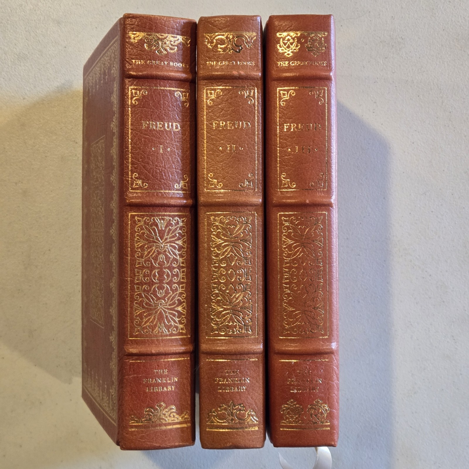 Sigmund Freud - The Major Works - Vol. I + II + III HC BOOK FRANKLIN LIBRARY SET