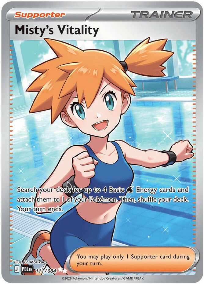 Lightly Played Misty\'s Vitality - 111/084 - Ultra Rare Pokemon Pitch Black