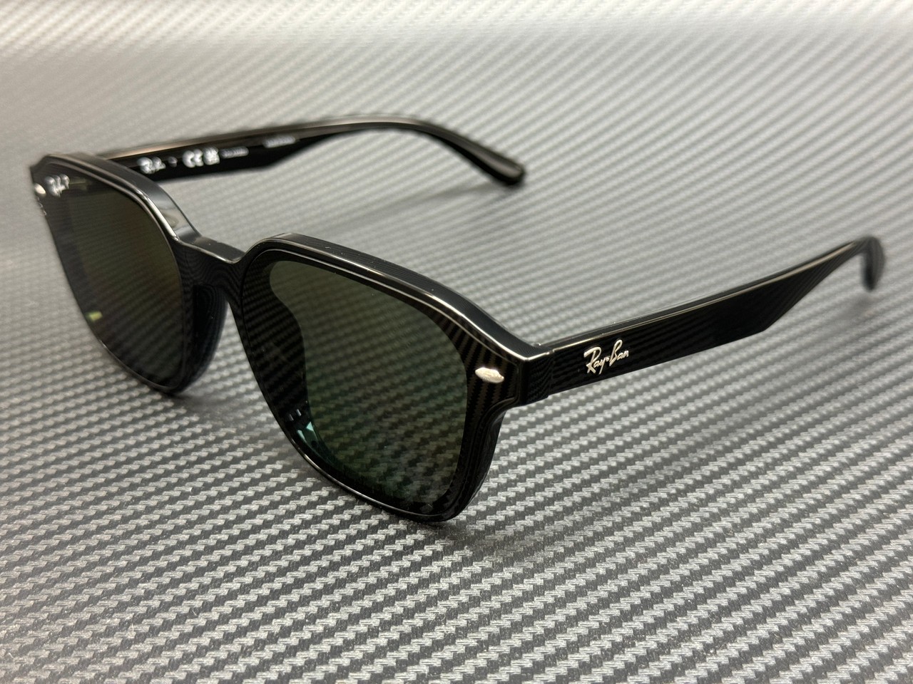 RAY BAN RB4458D 601 9A Black Green Polarized Unisex 65 mm Sunglasses