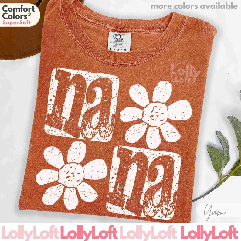 Soft Floral Nana Cute Comfort Tee