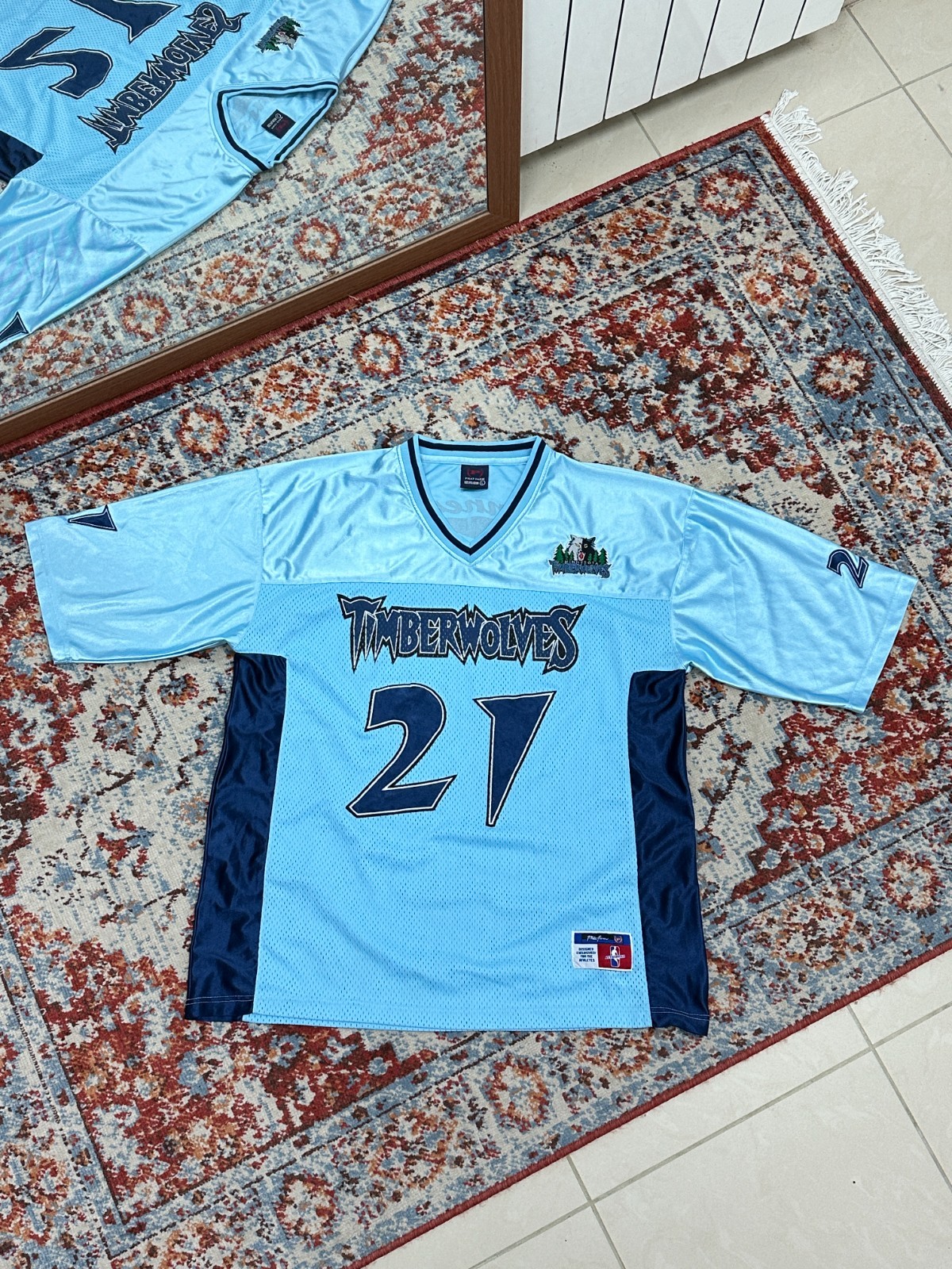Vintage Phat Farm Minnesota Timberwolves Jersey Kevin Garnett 21 Basketball L