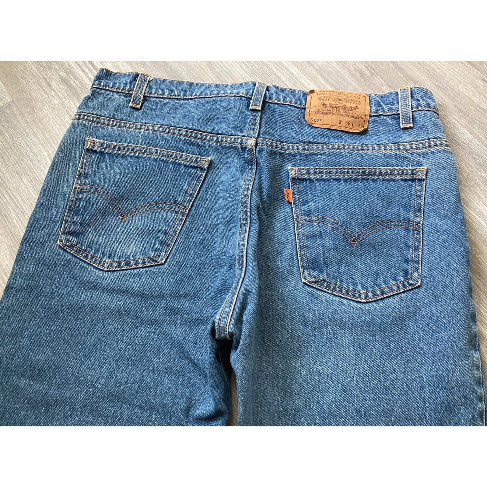 Orange Tab Levi\'s 517 Bootcut USA Made Vintage Petite Short Inseam 36x24.5 1997 Orange Tab Levi\'s 517 Bootcut USA Made Vintage Petite Short Inseam 36x24.5 1997