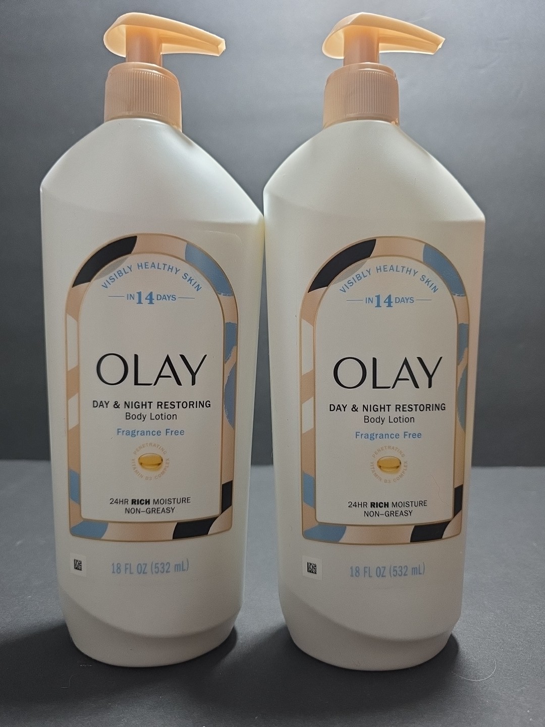 2x Olay Day & Night Restoring Body Lotion 24hr Hydration Fragrance Free B3 2x Olay Day & Night Restoring Body Lotion 24hr Hydration Fragrance Free B3