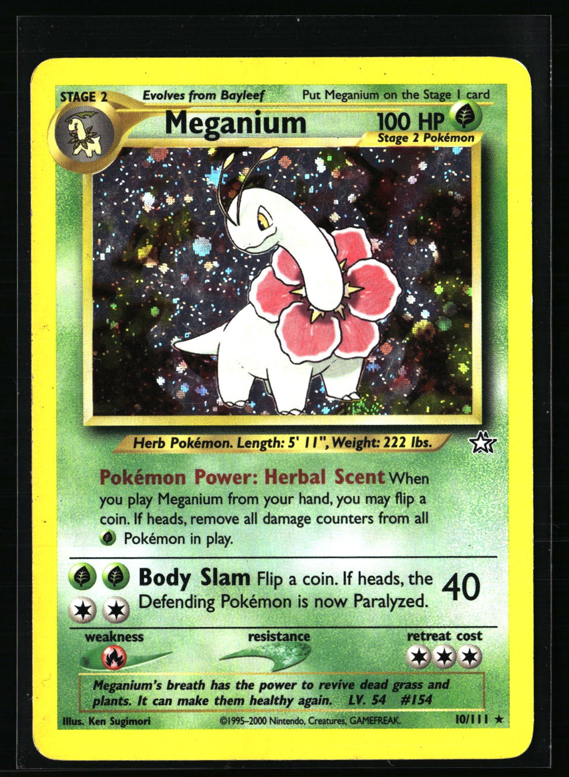 Meganium (10) Neo Genesis #010/111 Holo Rare, Holo PHOTOS AVAILABLE DM