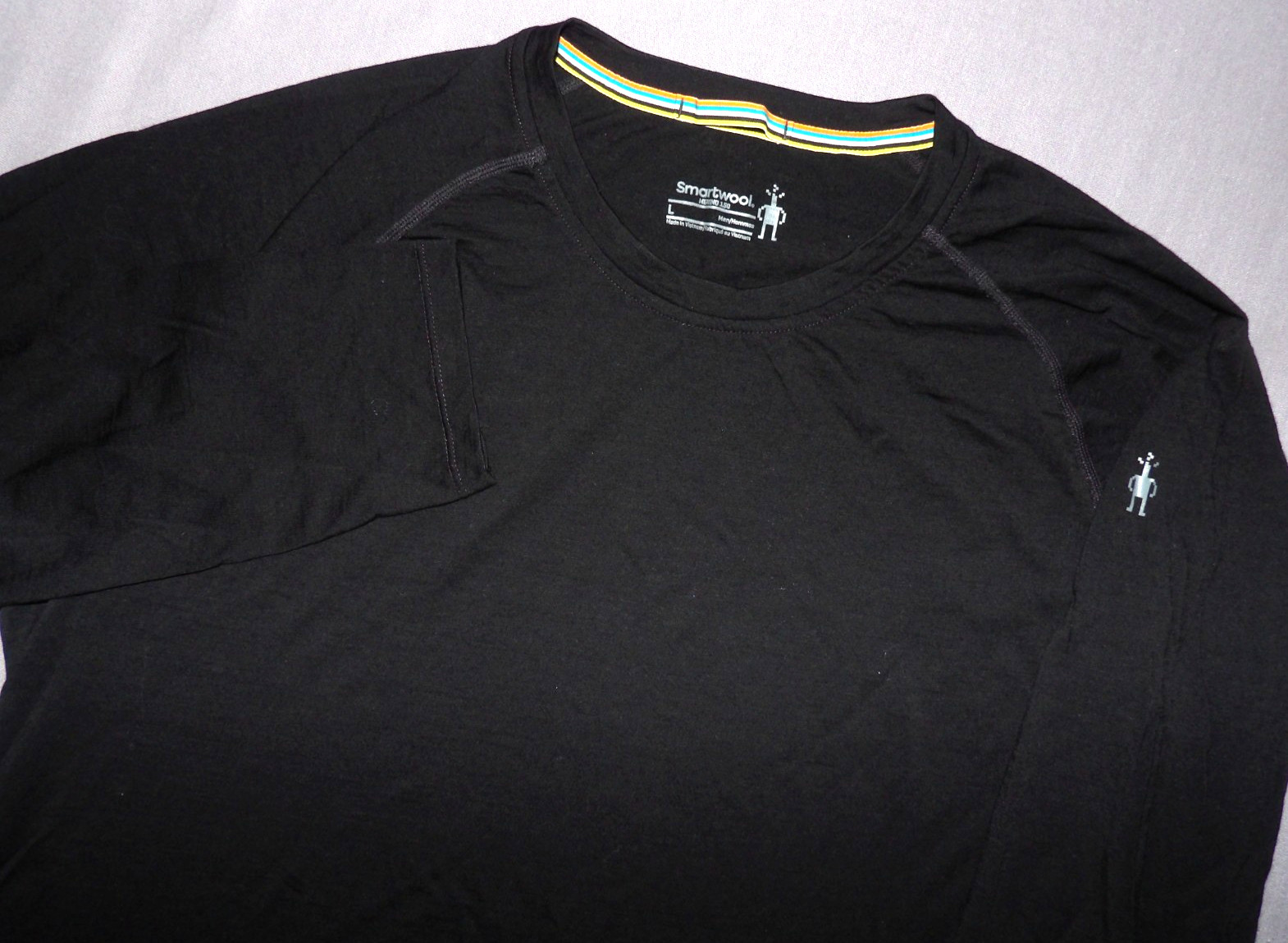 SmartWool MERINO 150 Long Sleeved Black Base Layer T-Shirt Men\'s Large SmartWool MERINO 150 Long Sleeved Black Base Layer T-Shirt Men\'s Large
