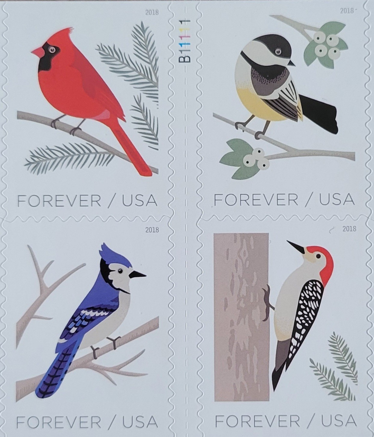 20 FOREVER FIRST CLASS LETTER STAMPS BIRDS IN WINTER MNH BOOK PANE 20 FOREVER FIRST CLASS LETTER STAMPS BIRDS IN WINTER MNH BOOK PANE