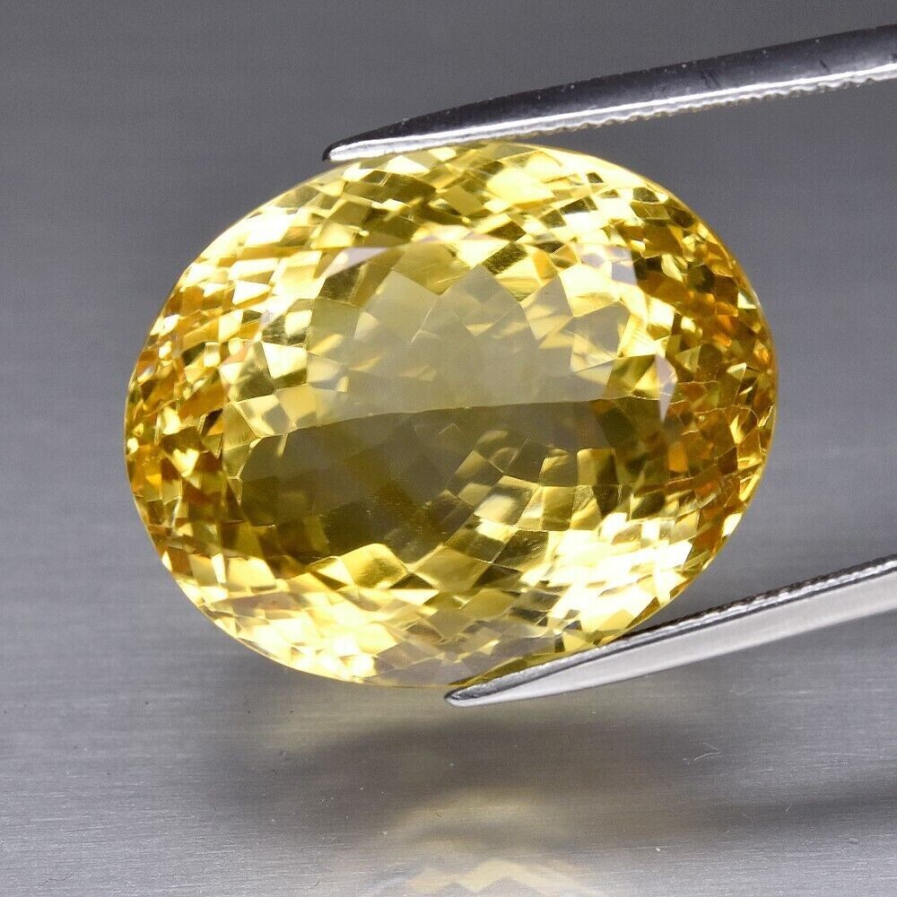 BIG IF 41.72Ct Natural Yellow Citrine Brazil Oval Shape Loose Gemstone See Video