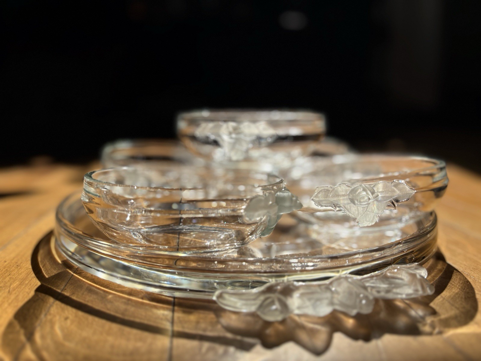 Vintage Mikasa Satin Rose Bowls & Large Tray 🌹