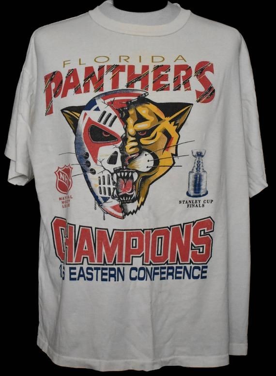 Vintage 90s NHL Florida Panthers Tee classic style hockey tee shirt QT1890