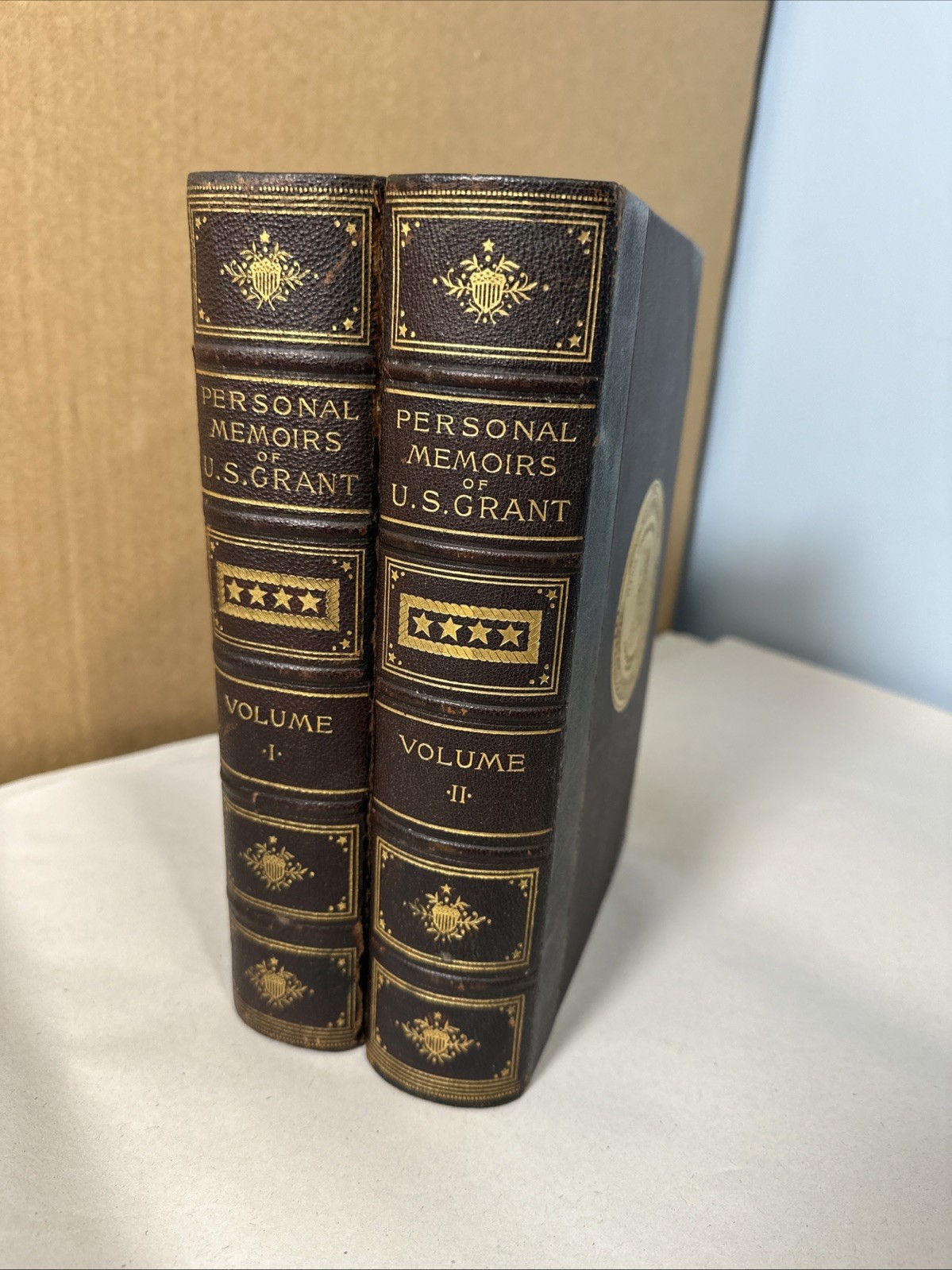 Personal Memoirs of Ulysses S. Grant 1st Edition Half Morocco Set 1885 - 1886