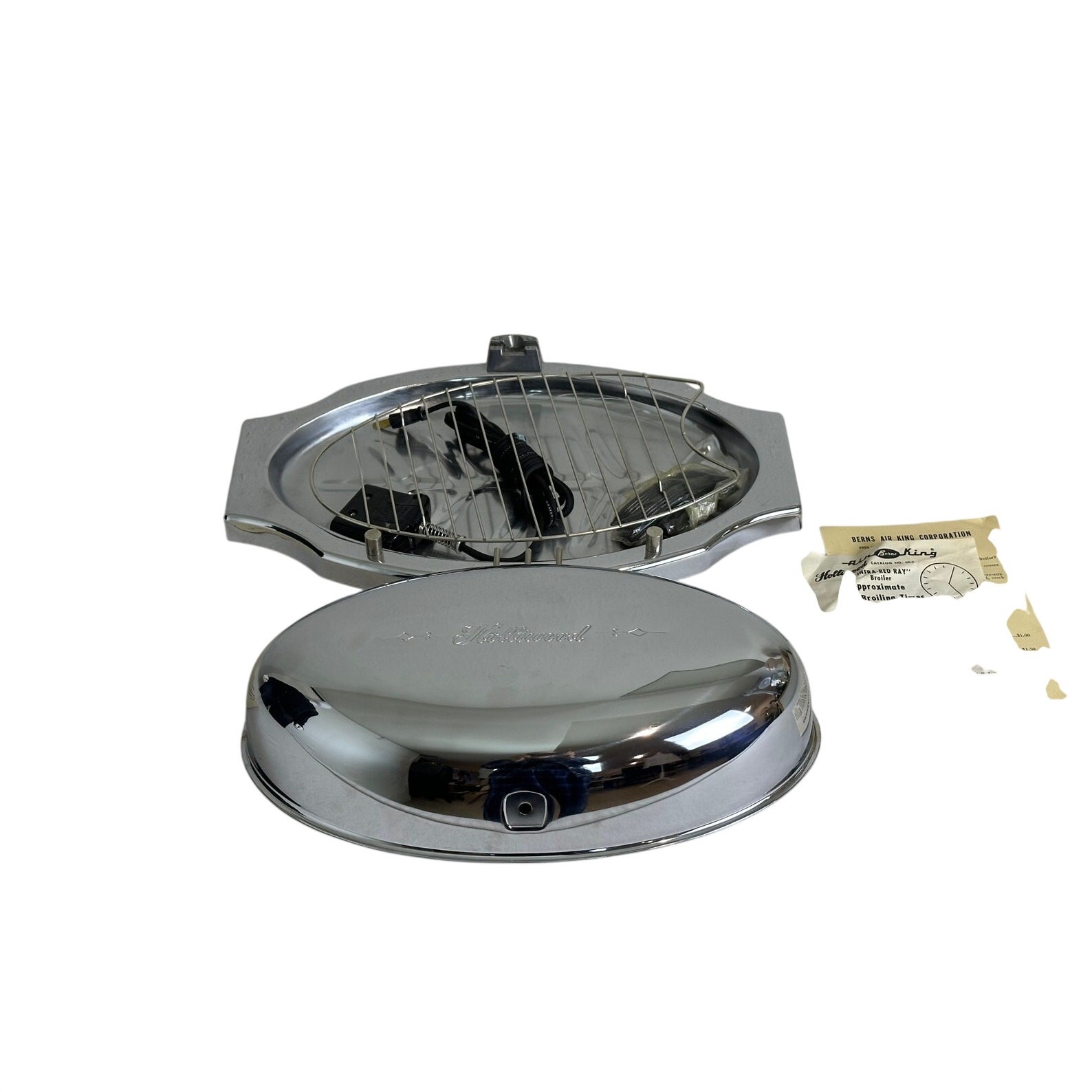 Vintage 1952 Bern\'s Air Hollywood Infrared Ray Broiler Chrome