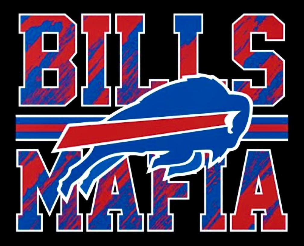(2) Buffalo Bills MAFIA Full Color Waterproof Vinyl Stickers 5x4 Car Decals
