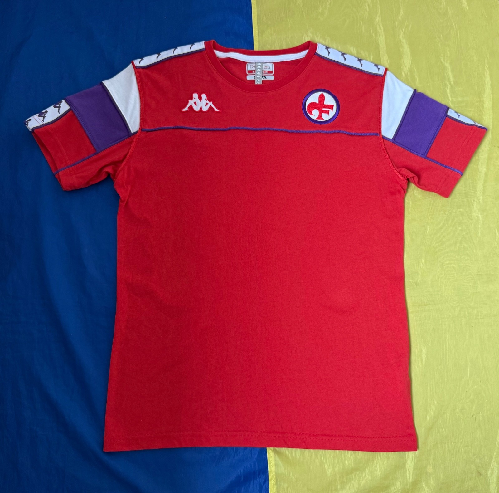 FIORENTINA 2021-2022 PRE-MATCH SOCCER JERSEY FOOTBALL SHIRT KAPPA Sz. L