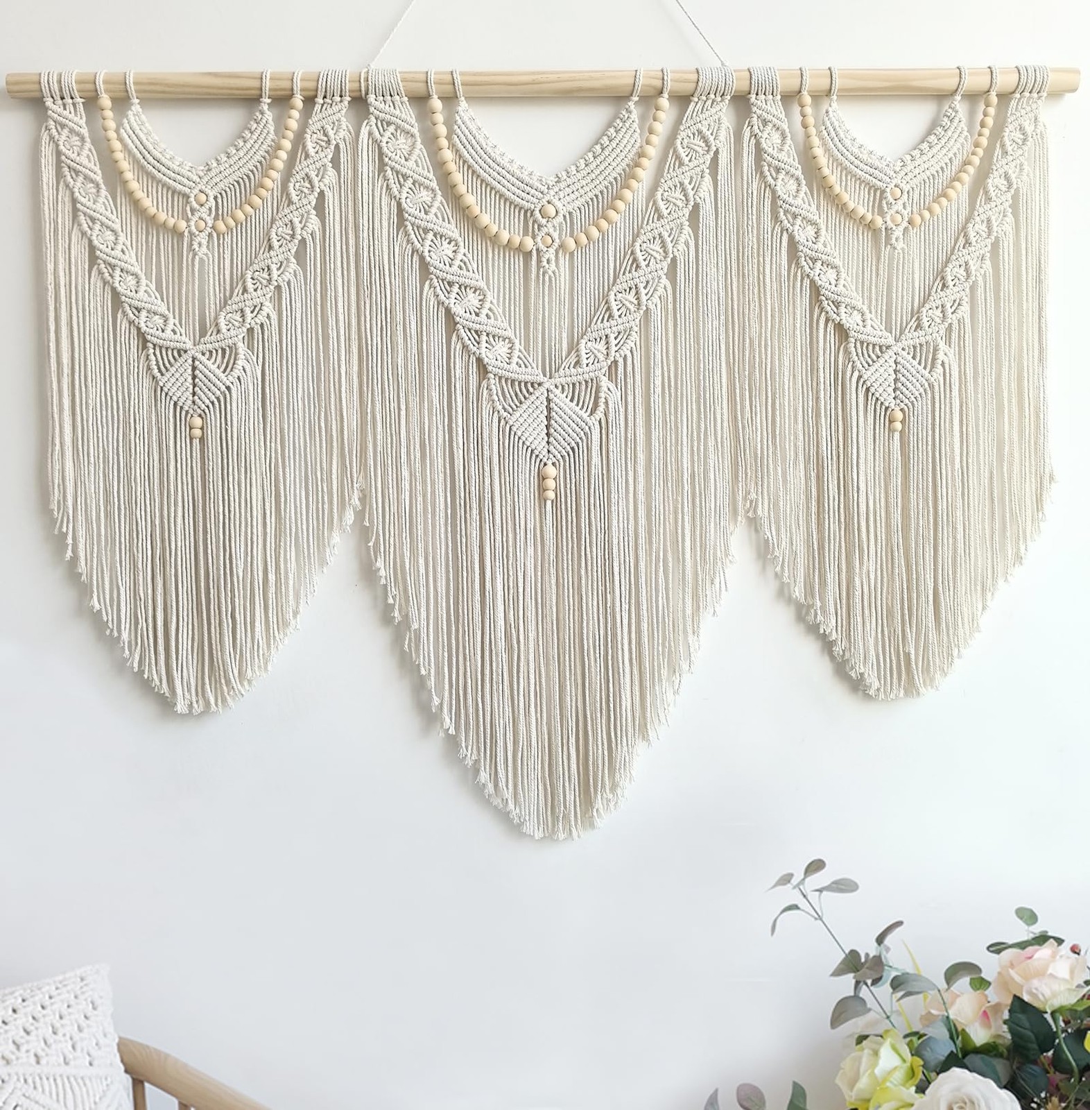 Achart Macrame Wall Hanging Large Boho Wall Decor large wall art Wall Decor L...