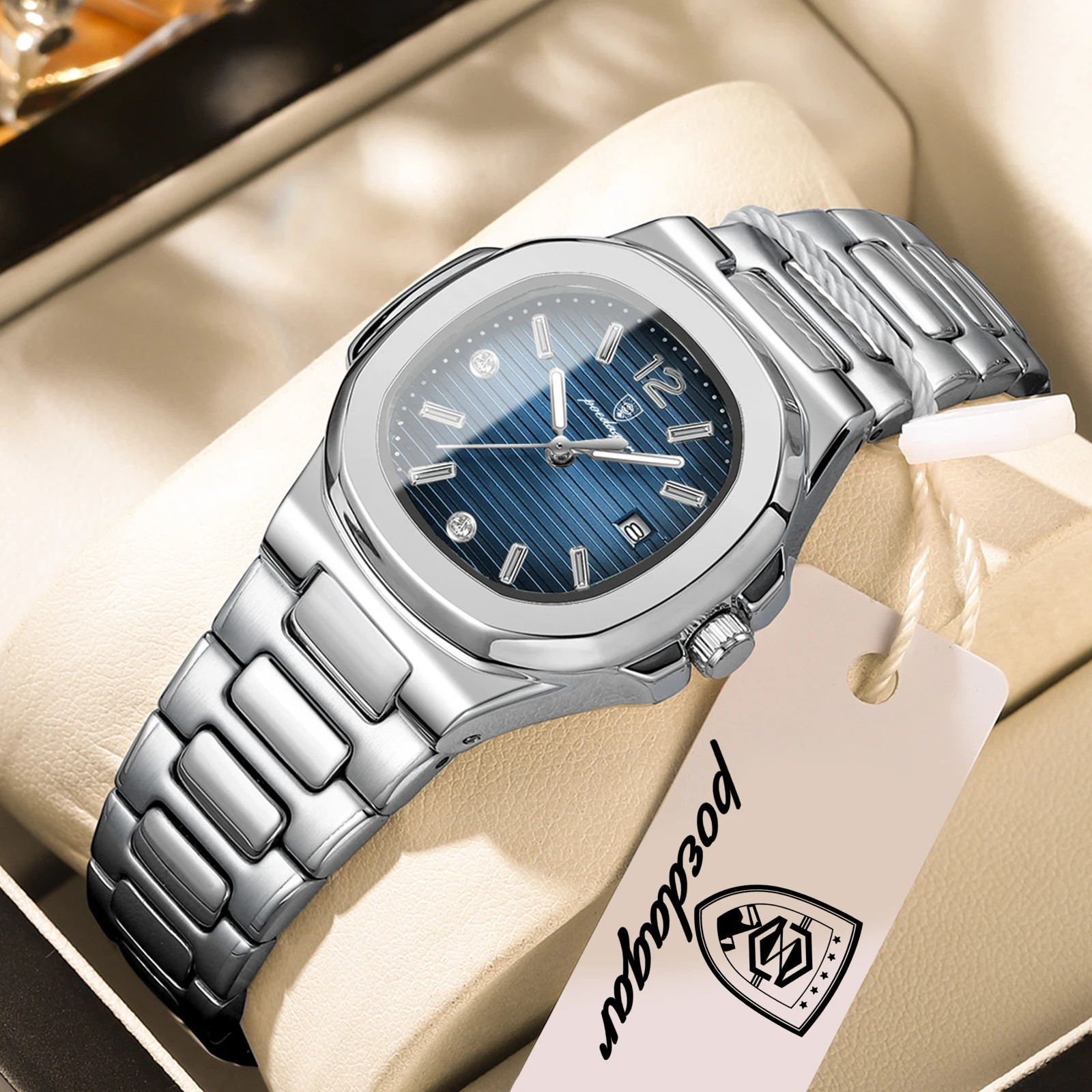 Top Exquisite Woman Watch Waterproof Luminous Date Elegant Ladies Watch Square W Top Exquisite Woman Watch Waterproof Luminous Date Elegant Ladies Watch Square W