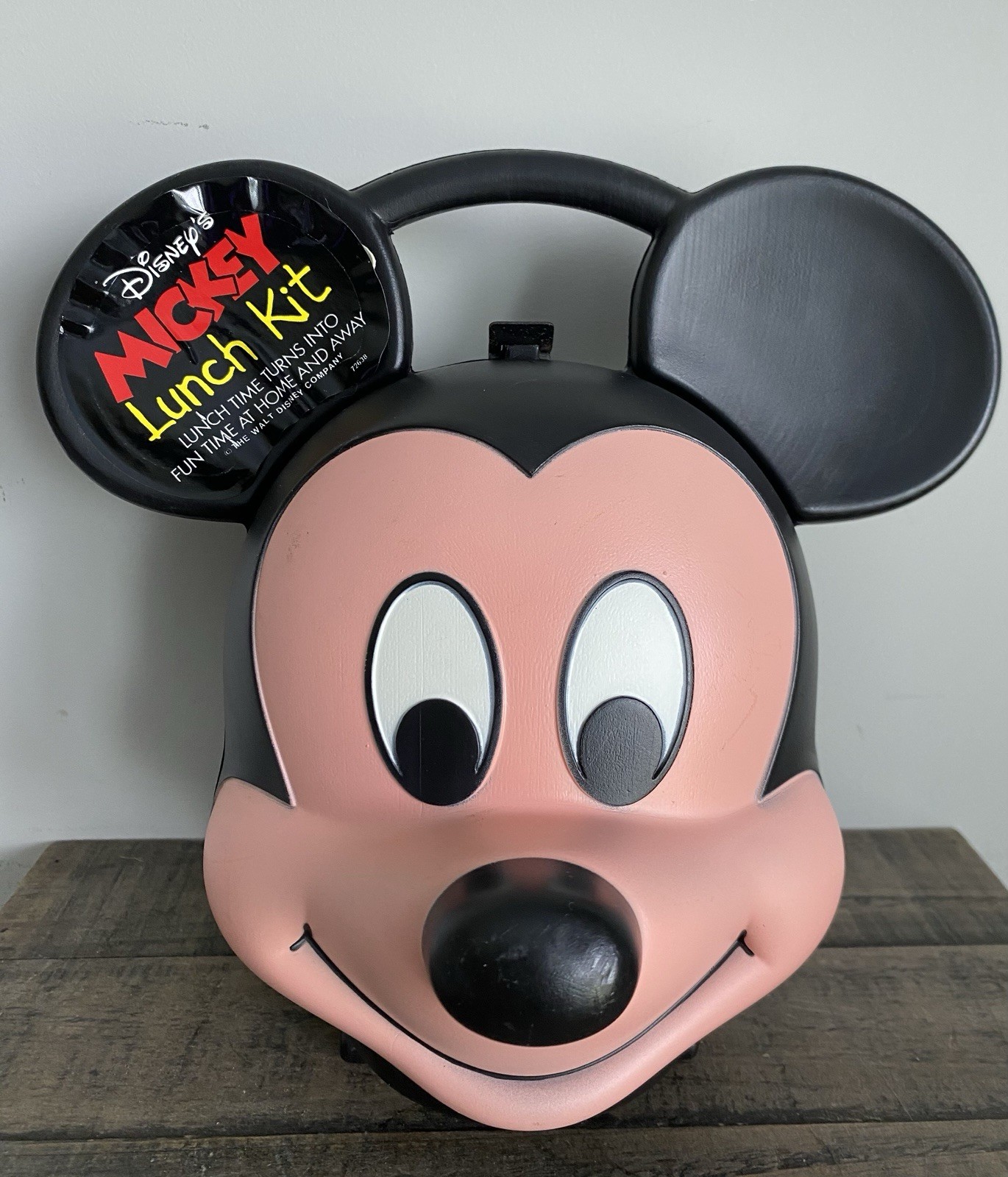Disney Mickey Mouse Head Lunch Box Kit Aladdin With Mickey Thermos Vintage