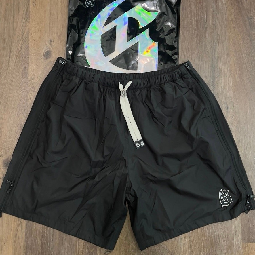 Godspeed OG Logo Nylon Shorts Black White XL Mainline NWT