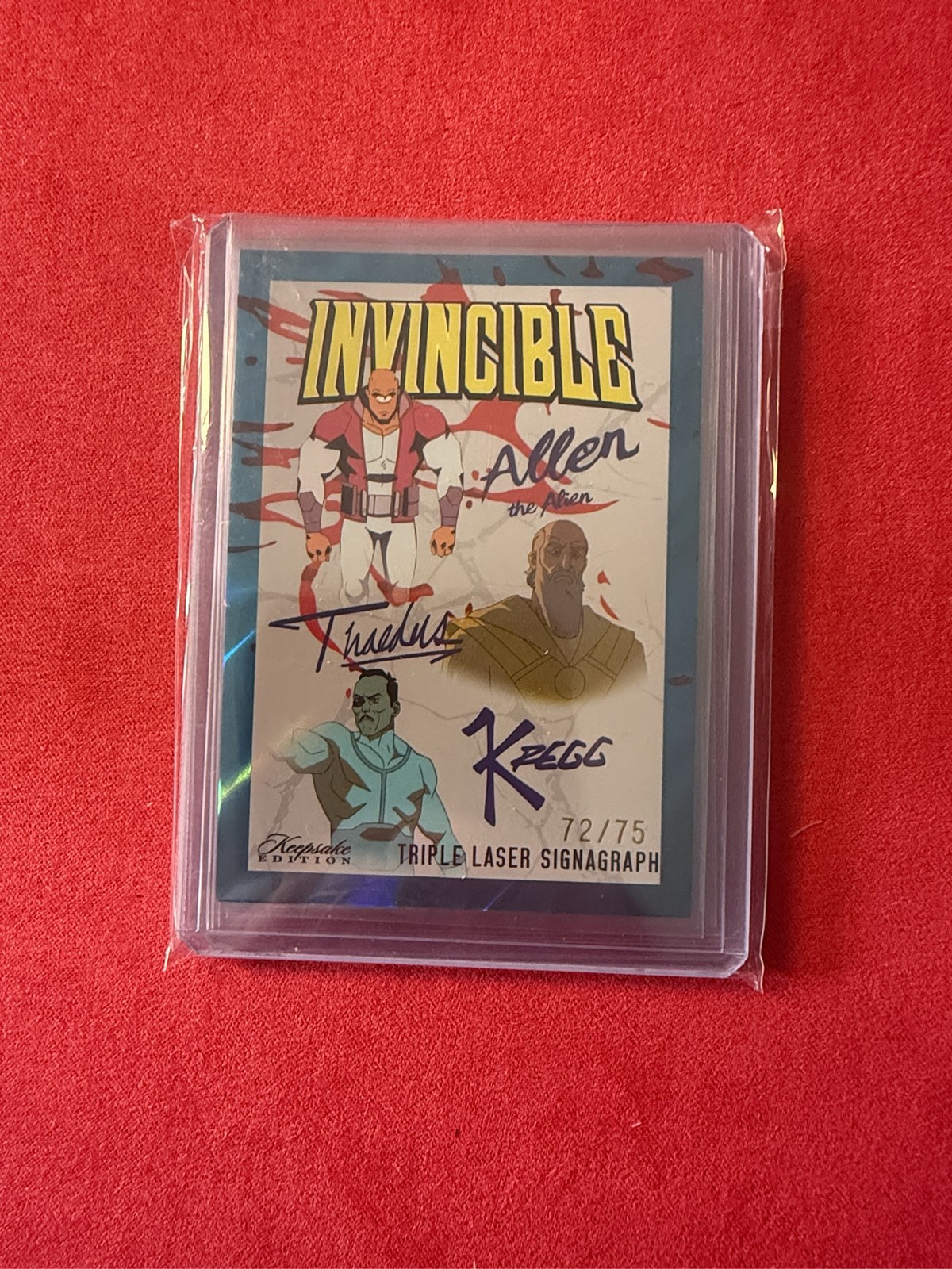 2026 Keepsake Invincible Triple Laser Signagraph Allen Thadeus Kregg 72/75