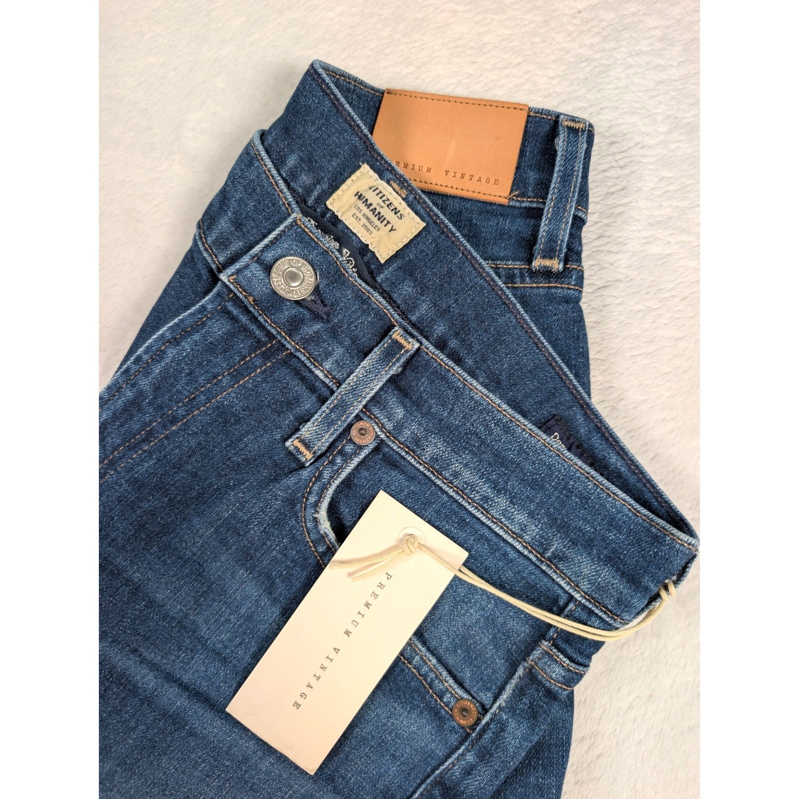Citizens of Humanity Demy Cropped Flare Womens 28 Blue Clearwater Jeans 1761-990