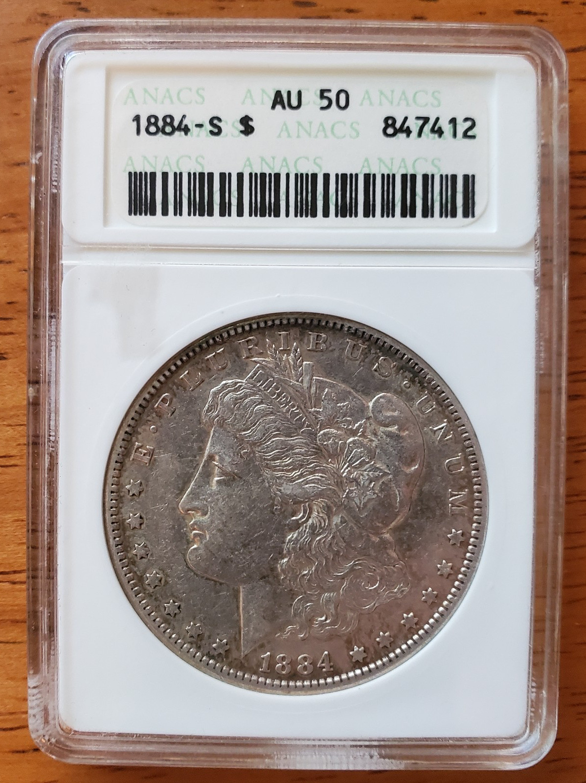 MORGAN DOLLAR 1884 S ANACS AU50