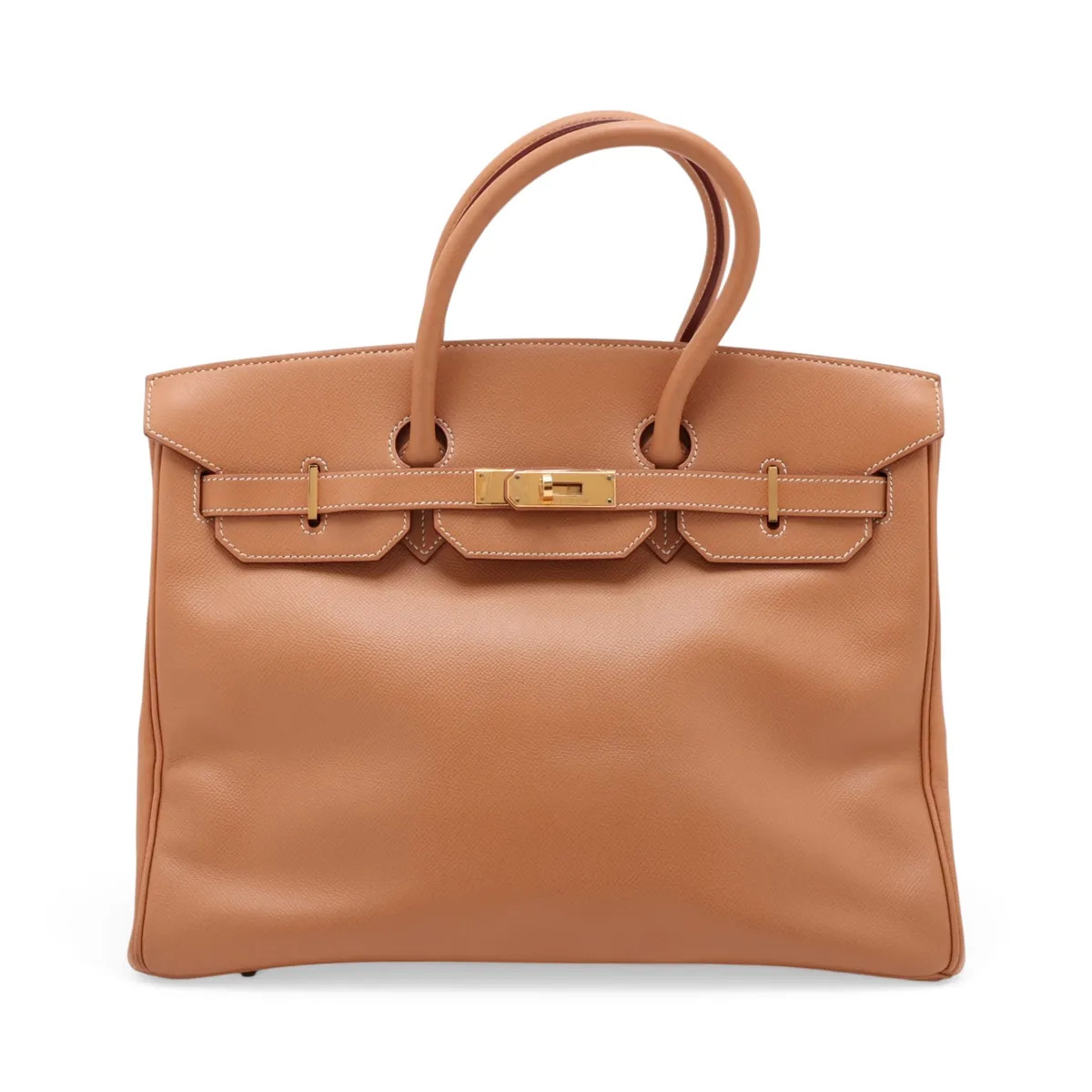 Hermès Birkin 35 Le Tournay Cushbell Natural Gold Metal Fittings □E: 2001